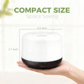 Size comparison of mini wood grain diffuser