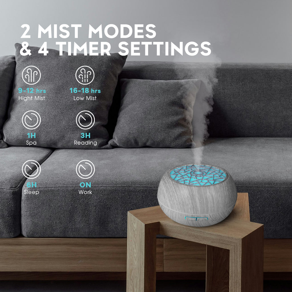 Lattice diffuser with mist in home setting