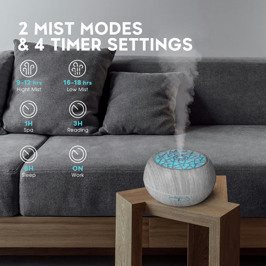Lattice diffuser with mist in home setting