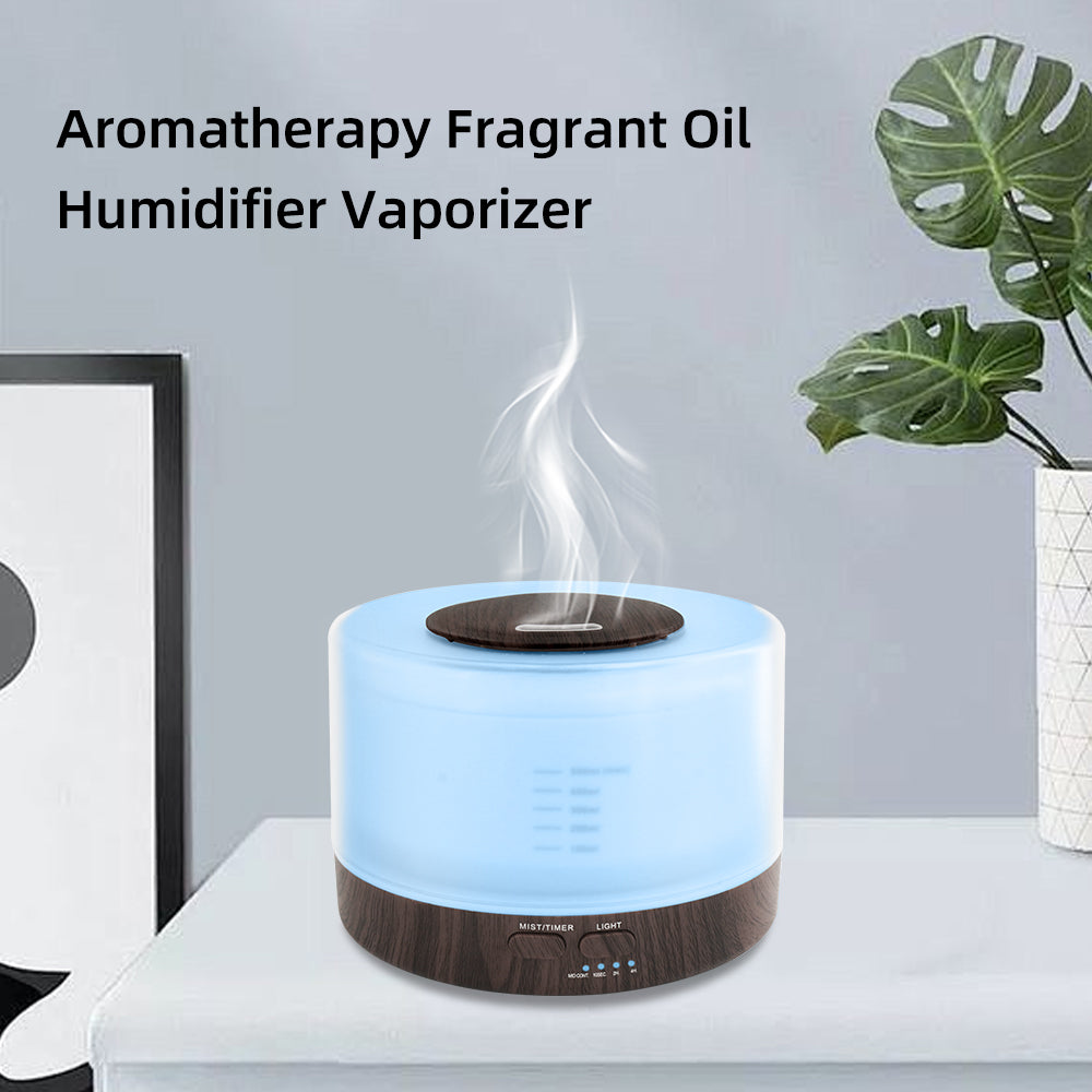 Dark wood diffuser with mist detail