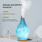 Glass Mottled Light Wood Diffuser with Essential Oil Set