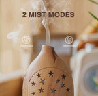 Glowing Star Cutouts Light Wood Diffuser with Essential Oil Set
