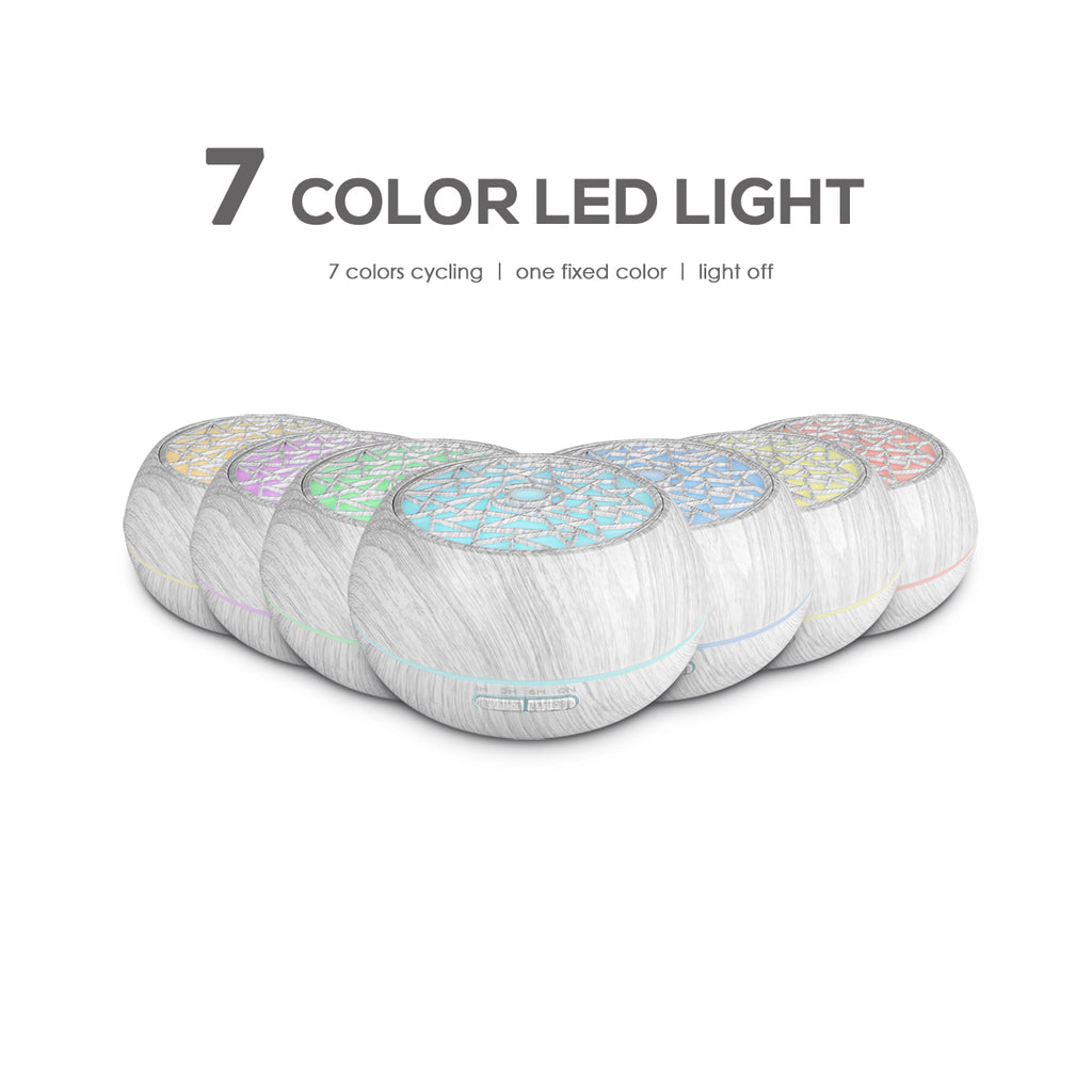 7-color mood light on lattice white diffuser