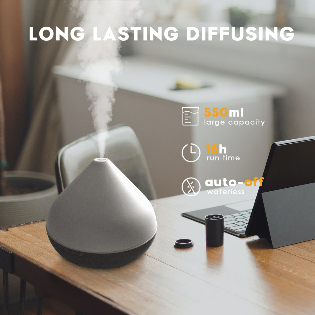 Conical Dark Wood Diffuser with Essential Oil Set