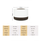 Round dark wood diffuser with essential oils set