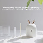 Cute Deer White Humidifier with Essential Oil Set