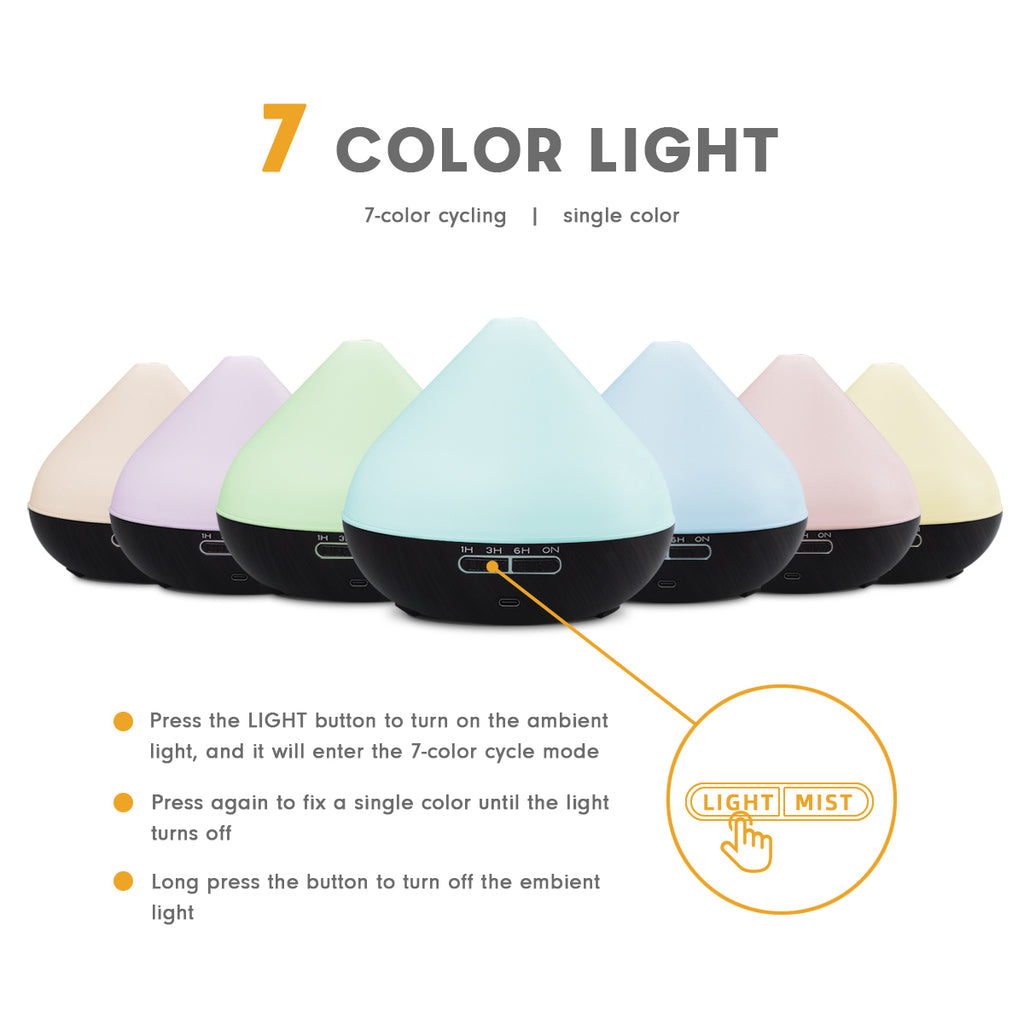 Conical Dark Wood Diffuser with Essential Oil Set