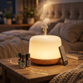 Mini Wood Grain Diffuser | Light | Ultrasonic Aromatherapy Humidifier with Essential Oils