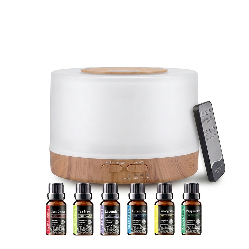 Round light wood diffuser - front view
