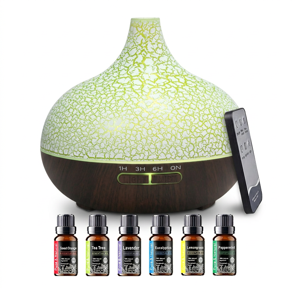 Waterdrop 550ml diffuser in crack texture - front view