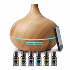 Waterdrop 550ml diffuser in light wood - front view