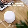 Wood diffuser on desk in home office setting