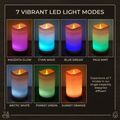 Candle Light Wood Diffuser with Essential Oil Set