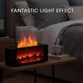 Soft light glow from fireplace diffuser