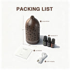 Glowing Star Cutouts Dark Wood Diffuser with Essential Oil Set