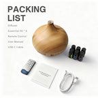 Packing list for waterdrop diffuser with essential oils set