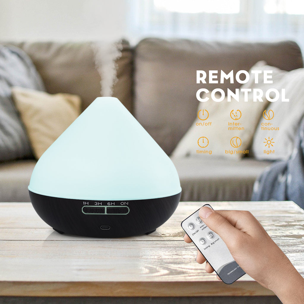 Conical Dark Wood Diffuser with Essential Oil Set