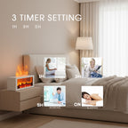 Timer function on white aromatherapy diffuser